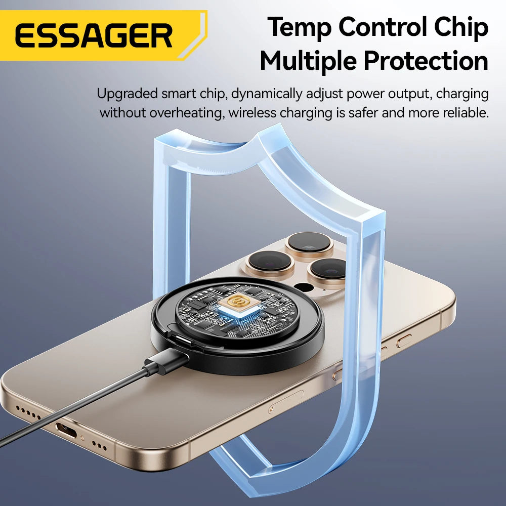 ESSAGER Magnetic Wireless Charger - 360 Rotating Phone Holder