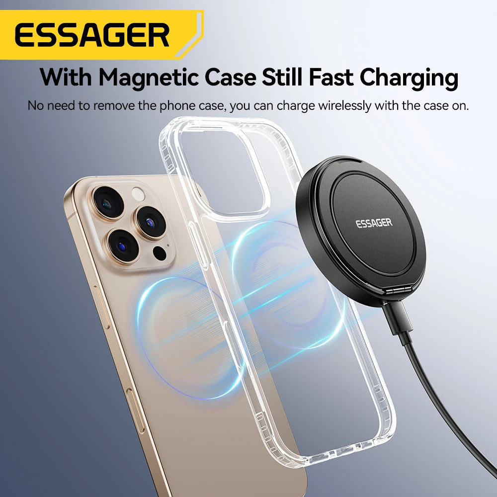 ESSAGER Magnetic Wireless Charger - 360 Rotating Phone Holder